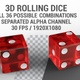 3d Rolling Dice - 36 combinations - VideoHive Item for Sale
