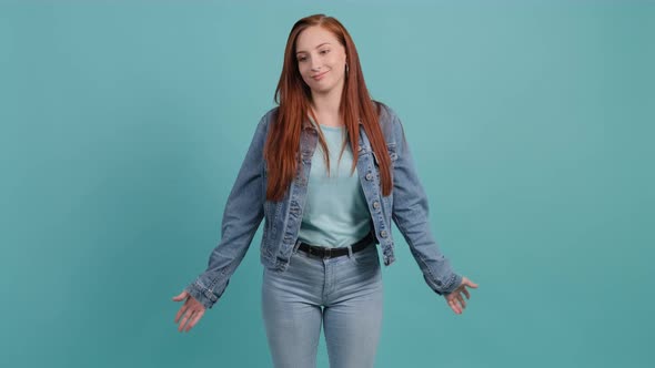 Portrait of Clueless Young Woman, Feeling Confused About Question. alt