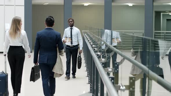 Businessman going inside terminal