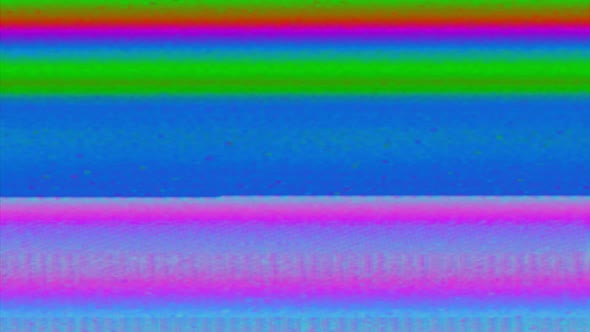 Playback of VHS videotapes bugs and static noise background, light static TV lines.