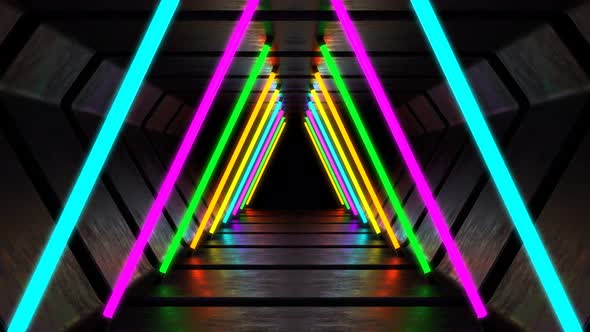 Triangle Neon Tunnel