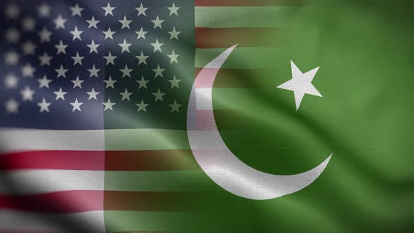 USA Pakistan Flag Loop Background 4K