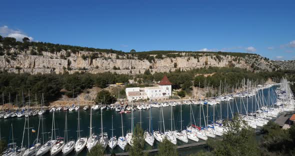 the Port Miou creek, Cassis, Provence, France alt