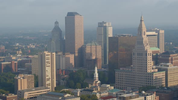 Travelers Tower and Commercial buildings in Hartford alt