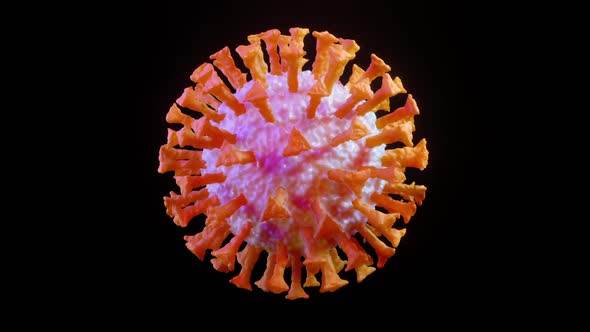 Isolated Coronavirus aka Covid-19 Virus visualisation