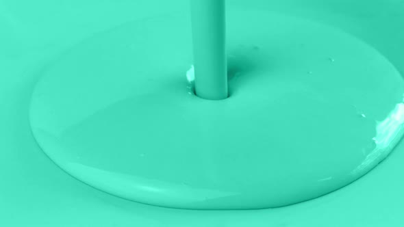 Cyan Paint Pouring On Cyan Surface alt