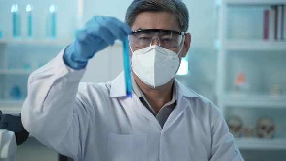 Doctors are researching a vaccine against the spread of COVID-19. In chemistry laboratory alt