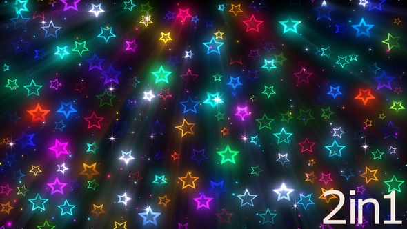 Neon Shine Rays Stars Particles