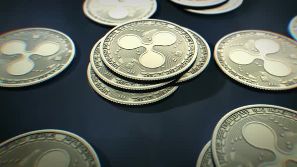 Ripple Cryptocurrency Coins Rotating