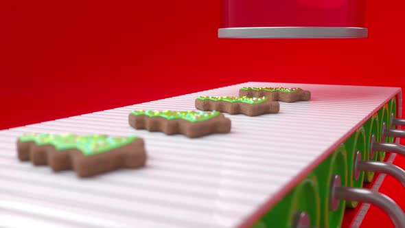 Christmas cookies in the form of Christmas trees alt