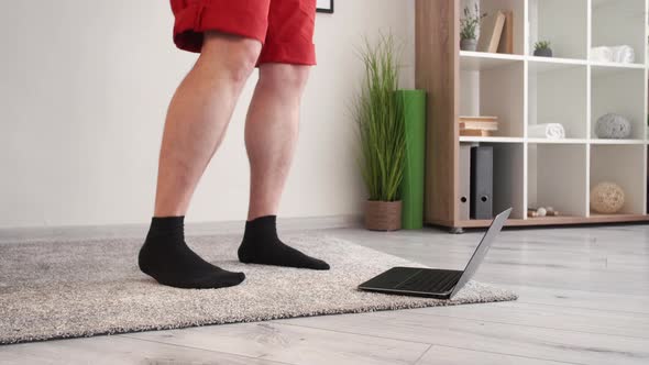 Healthy Fitness Home Man Morning Exercise Keep Fit alt