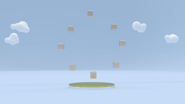 3d Advertising Mockup Minimal Platform Product alt