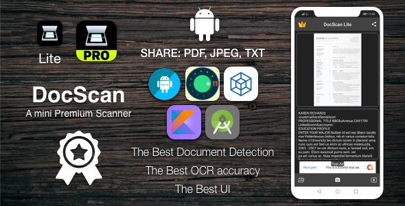 [TS] DocScan Android - A mini and Powerful mobile scanner (Admob, IAP, Push Notifications)