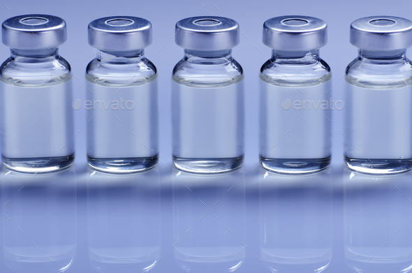 Vials with liquid drug - Stock Photo - Images