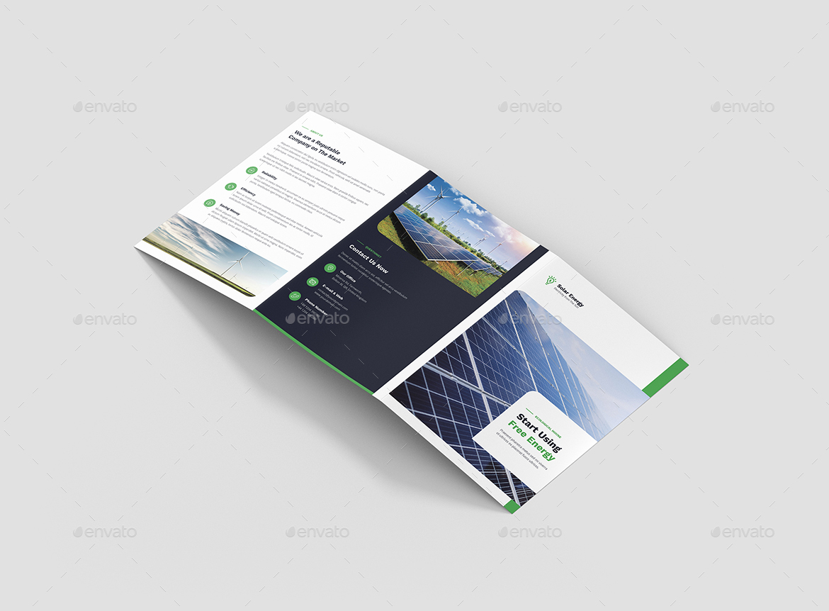 Brochure – Solar Energy Tri-Fold A5, Print Templates | GraphicRiver