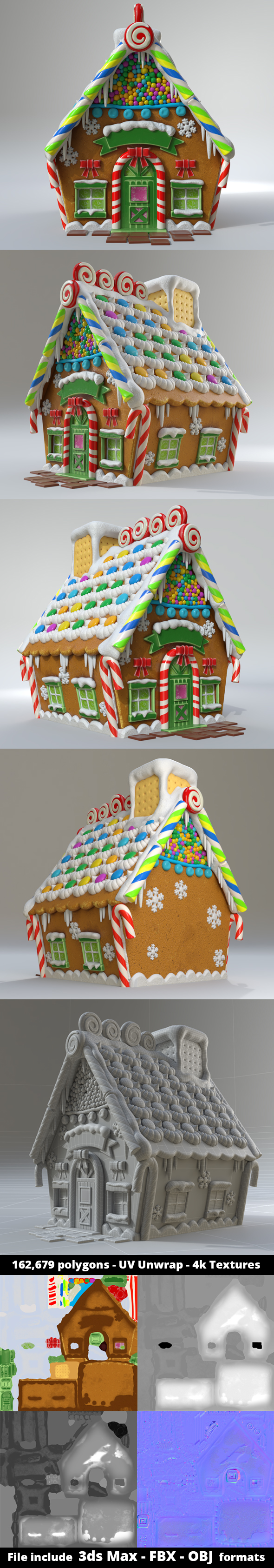 Christmas Gingerbread House - 3Docean 29154815