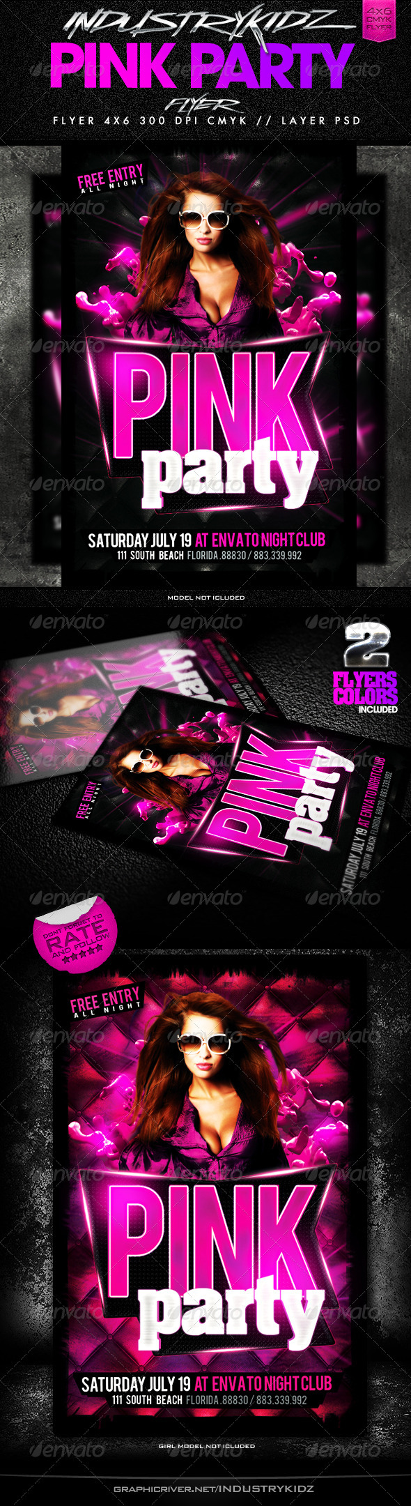Pink Party Flyer - Events Flyers