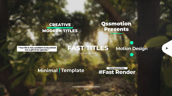 Creative and Clean Titles Package
