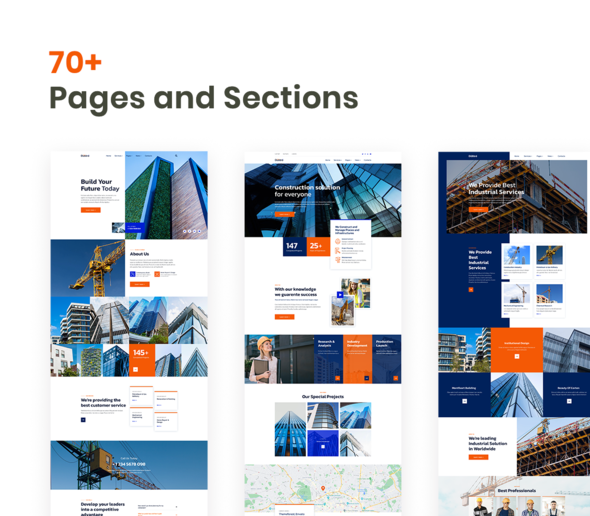 Dustro ? Construction Company Elementor Template Kit