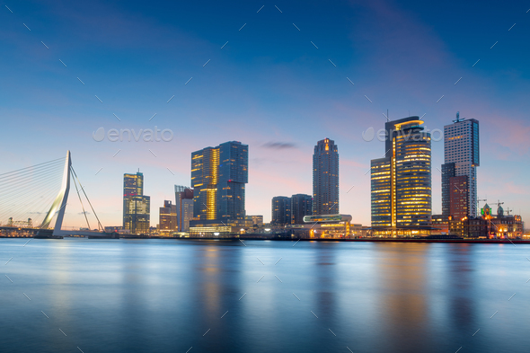 Rotterdam Netherlands Skyline Stock Photo By Seanpavonephoto Photodune