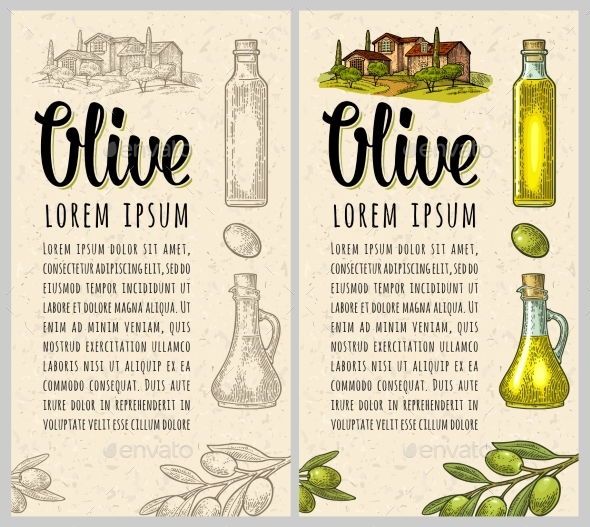 Vertical Template for Olive Oil