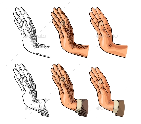 Female Hand Showing Stop Gesture