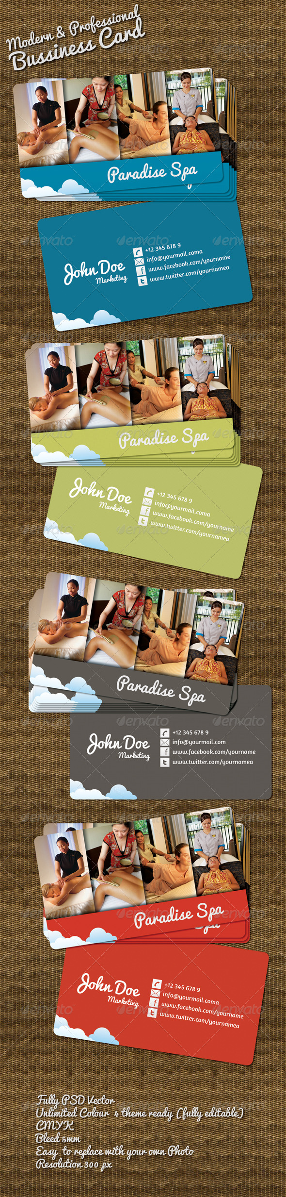 Beauty Spa Bussiness Card - Industry Specific Business Cards