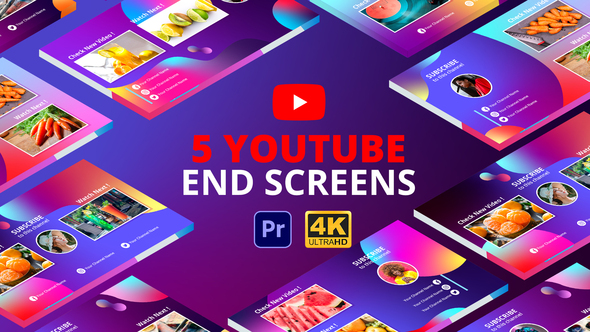 YouTube End Screens Vol.2 | Premiere Pro MOGRT