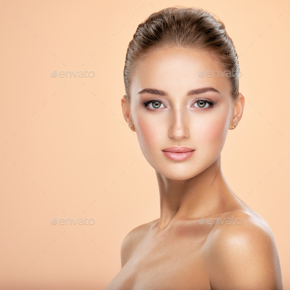 Beautiful Young Caucasian Woman Doing Face Stock Photo 232471234 |  Shutterstock