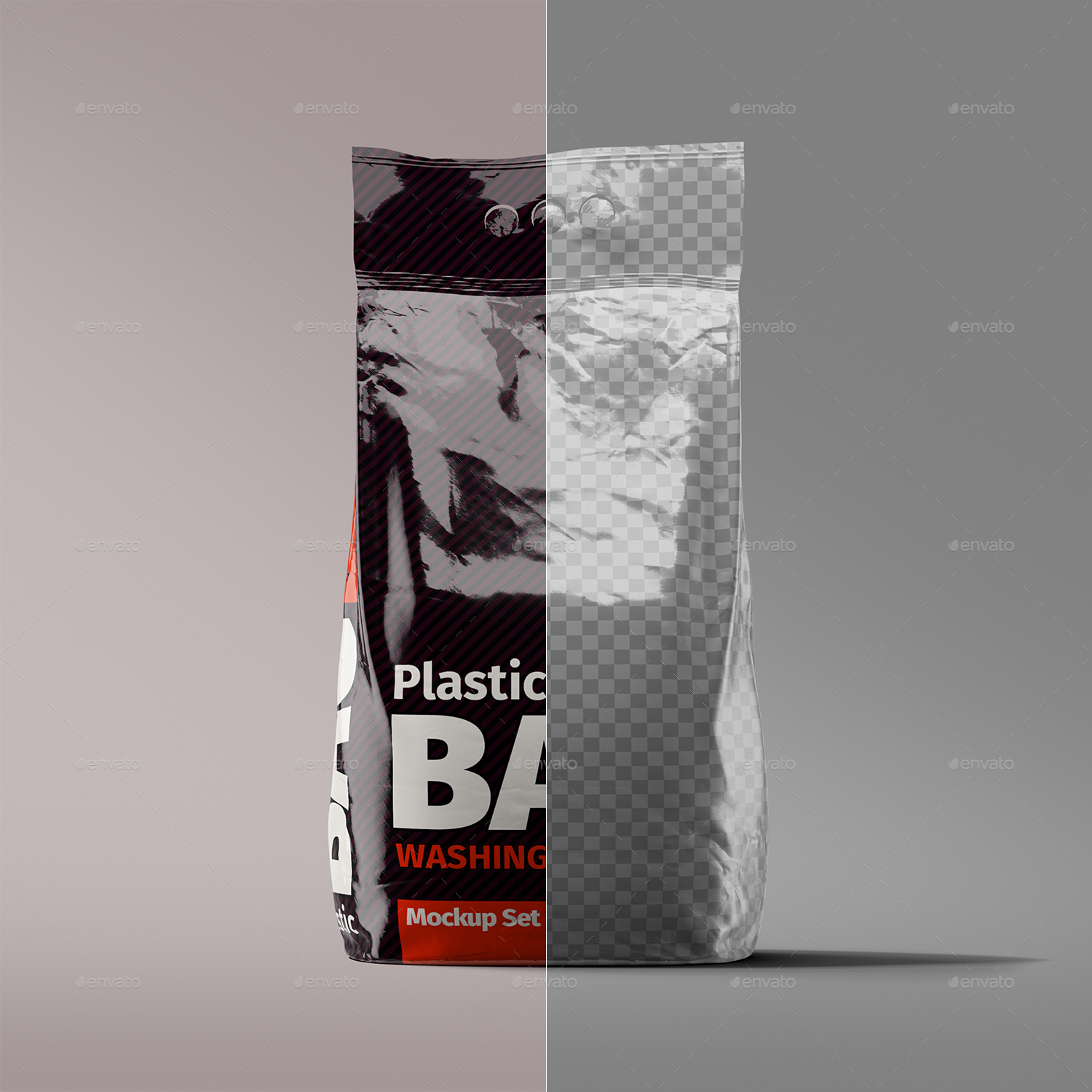 Download Plastic Bag Washing Powder Mockup Set by Radetzki | GraphicRiver