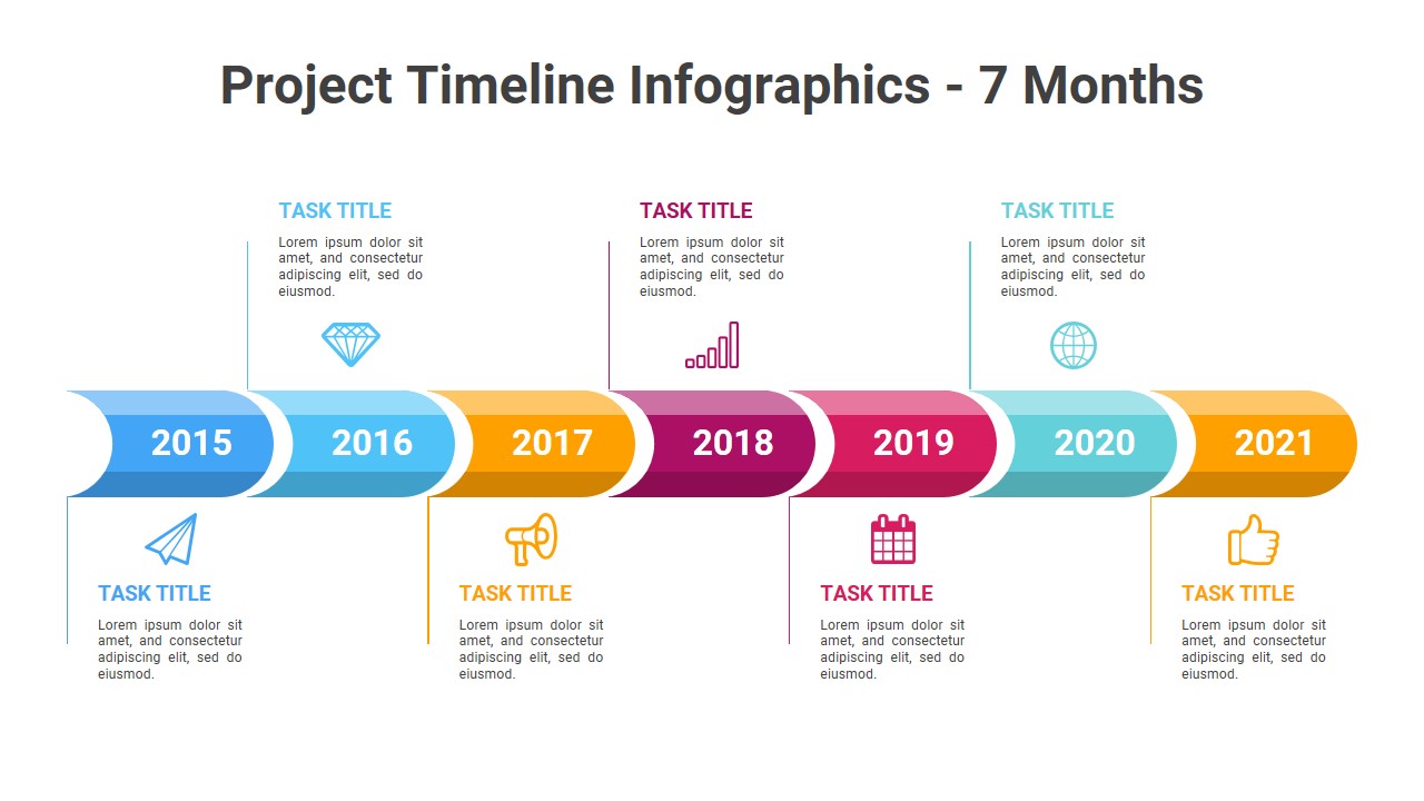 Timeline Infographics PowerPoint Diagrams Template, Presentation Templates