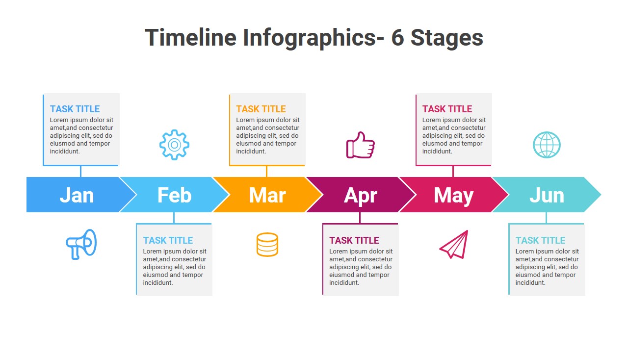 Timeline Infographics PowerPoint Diagrams Template, Presentation Templates