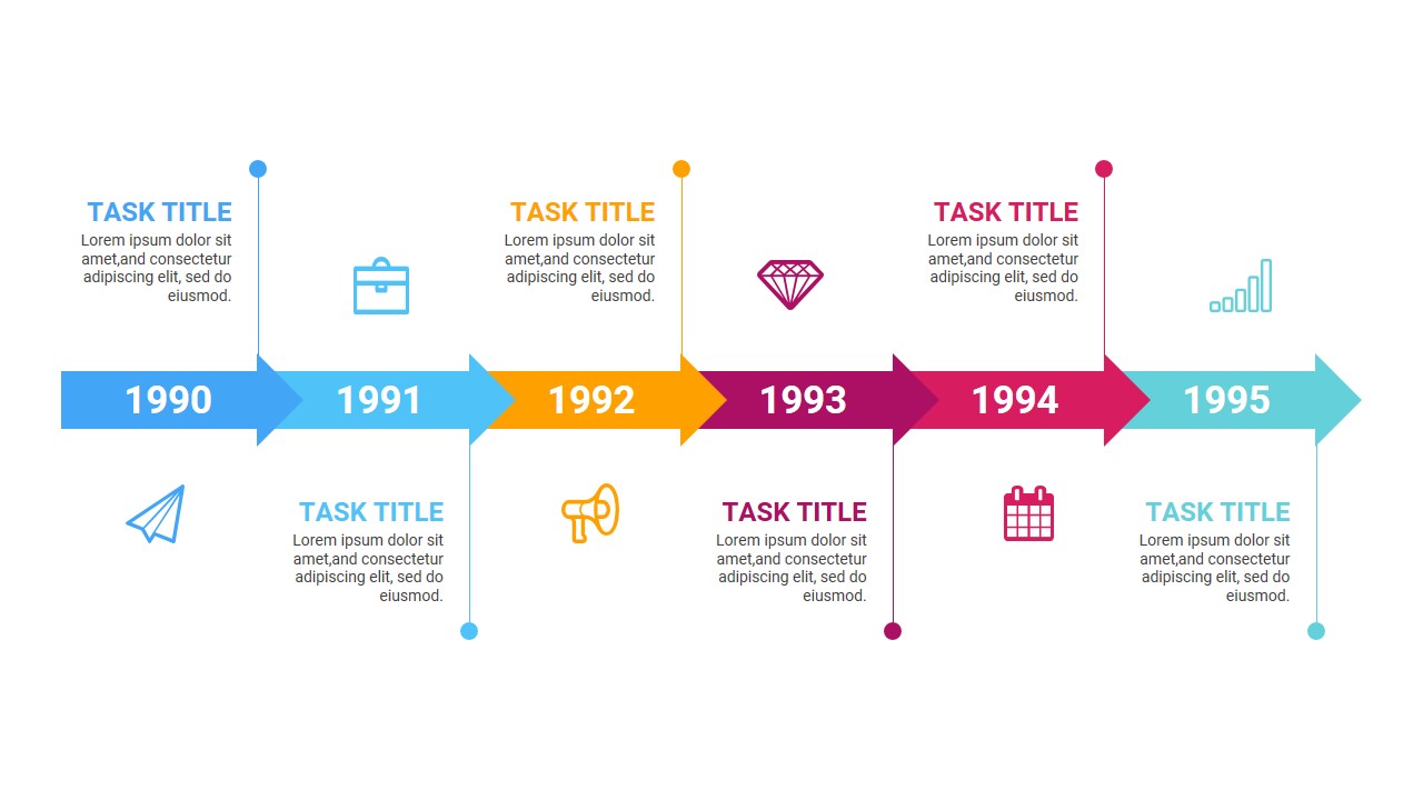 Timeline Infographics PowerPoint Diagrams Template, Presentation Templates