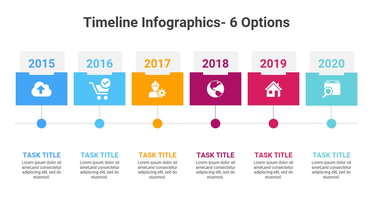 Timeline Infographics PowerPoint Diagrams Template, Presentation Templates