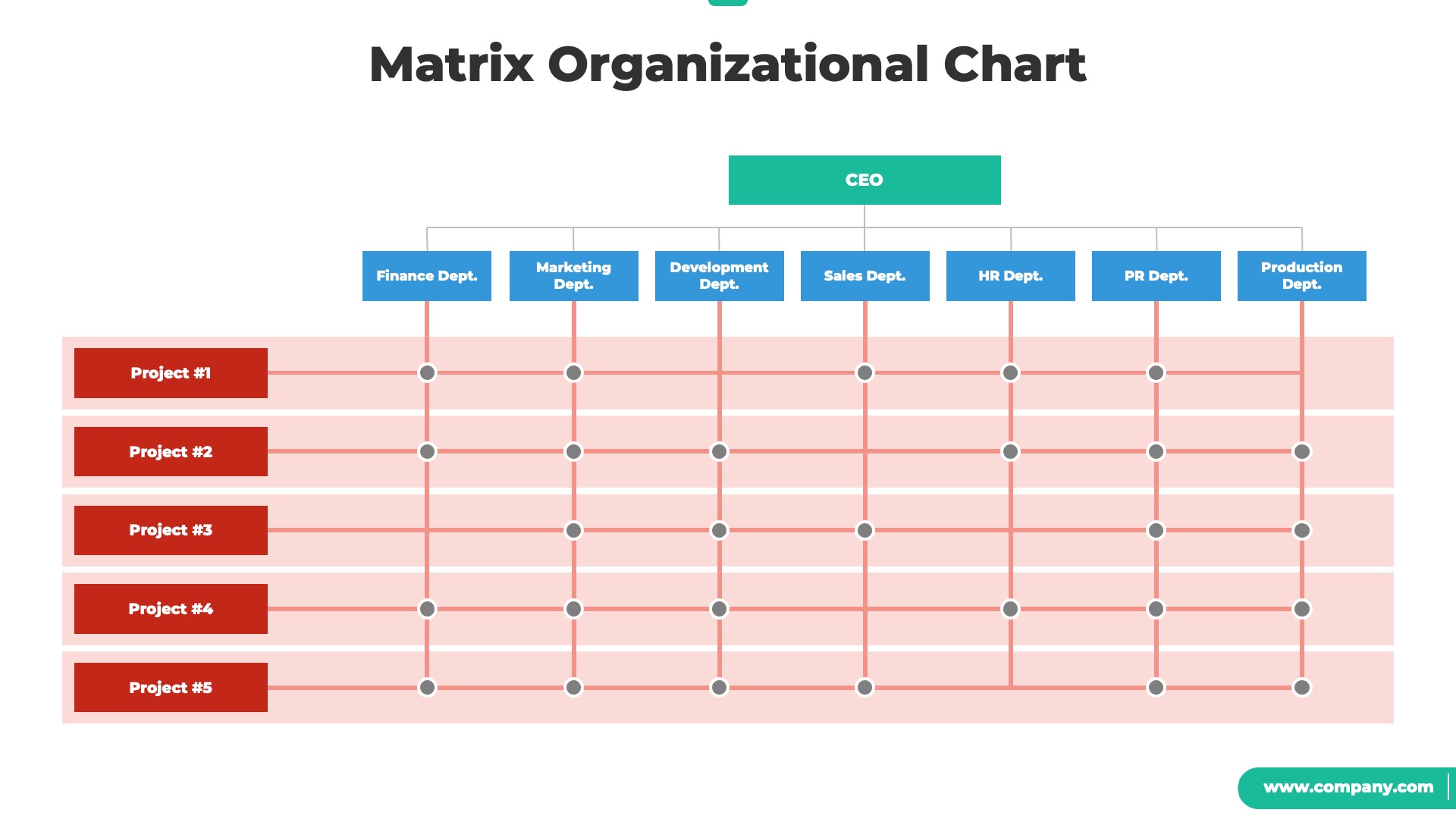 Organizational Chart and Hierarchy PowerPoint Template Presentation