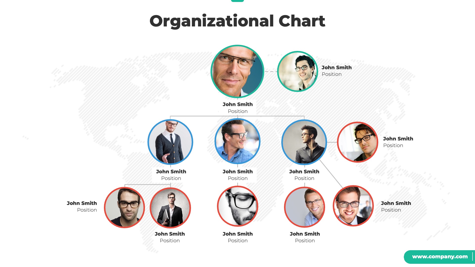 Organizational Chart and Hierarchy PowerPoint Template, Presentation ...