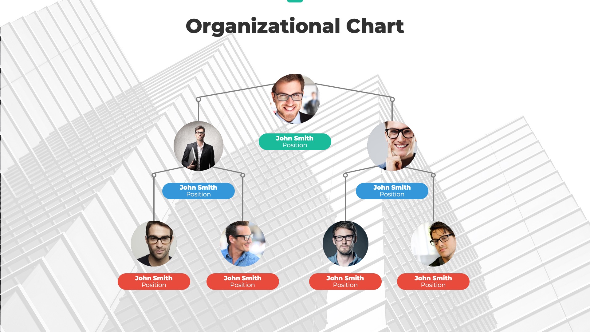 Organizational Chart and Hierarchy PowerPoint Template, Presentation ...