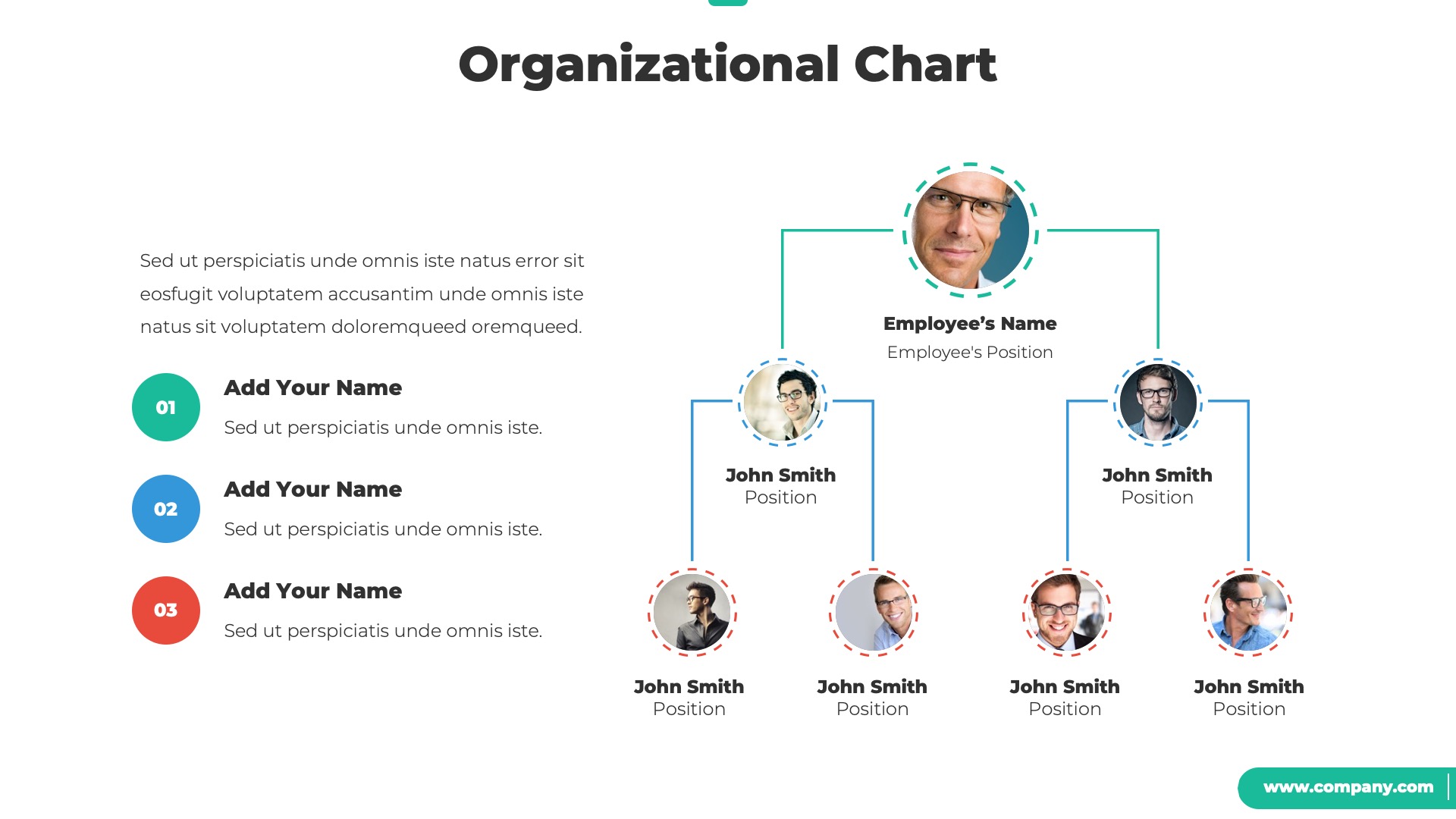 Organizational Chart and Hierarchy PowerPoint Template, Presentation ...