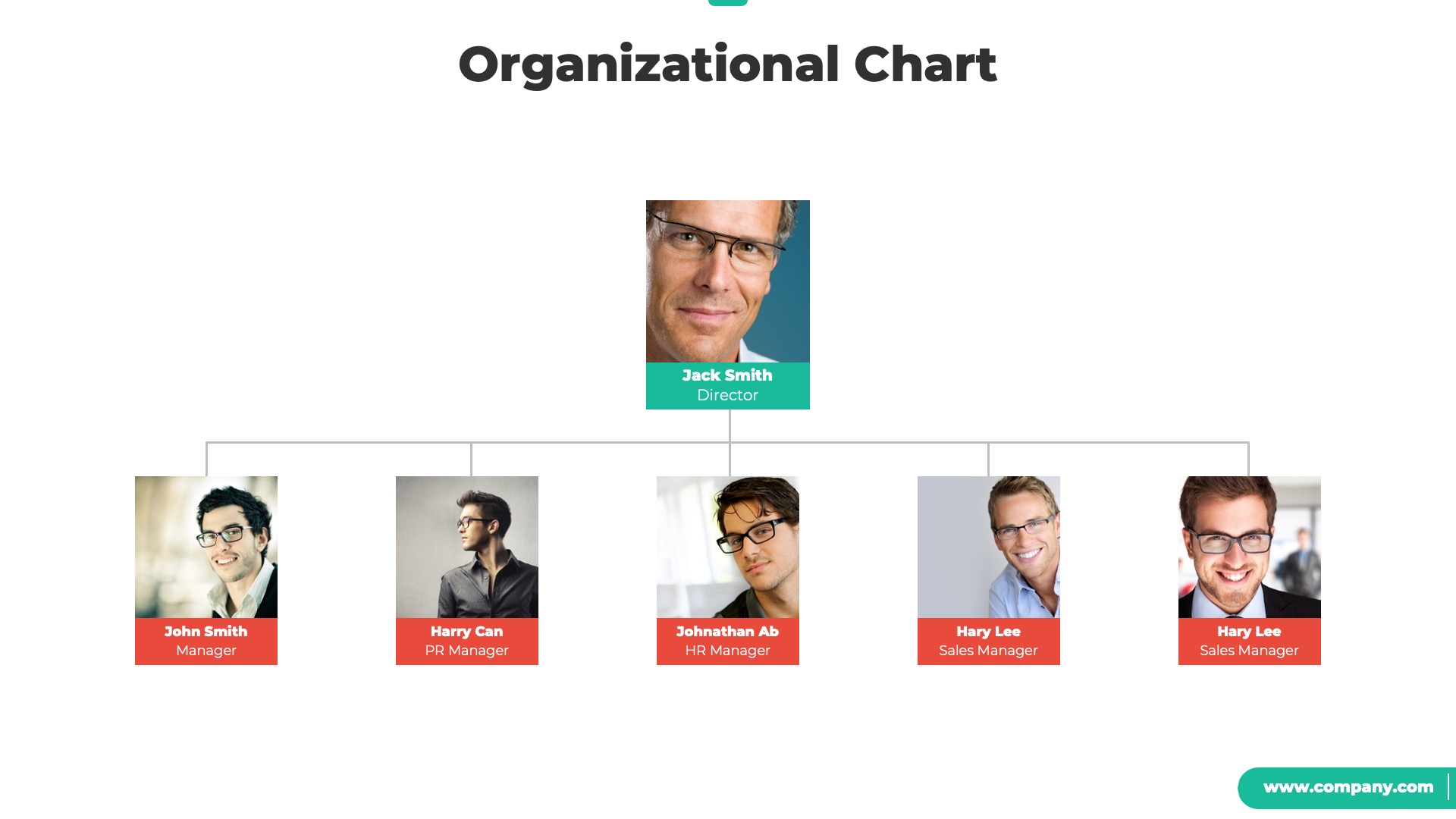 Organizational Chart and Hierarchy PowerPoint Template, Presentation ...