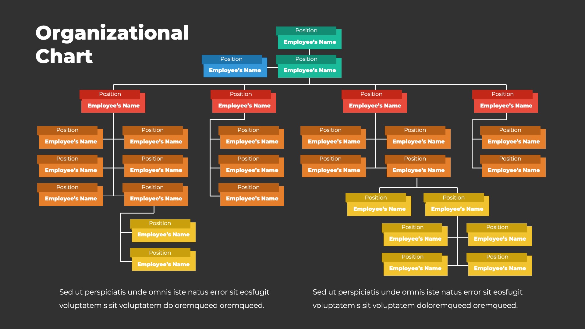 Organizational Chart and Hierarchy PowerPoint Template, Presentation ...