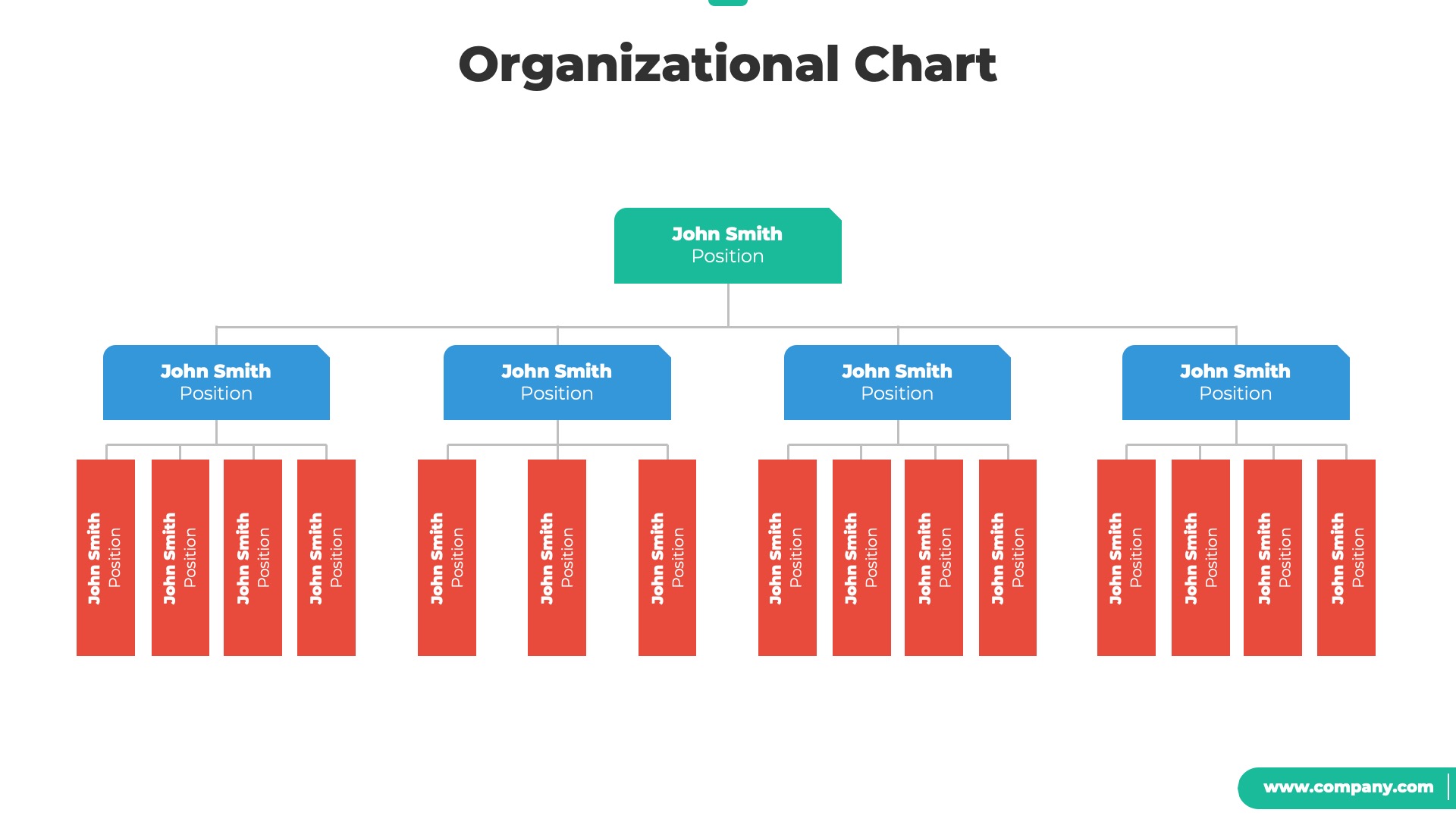 Organizational Chart and Hierarchy PowerPoint Template, Presentation ...