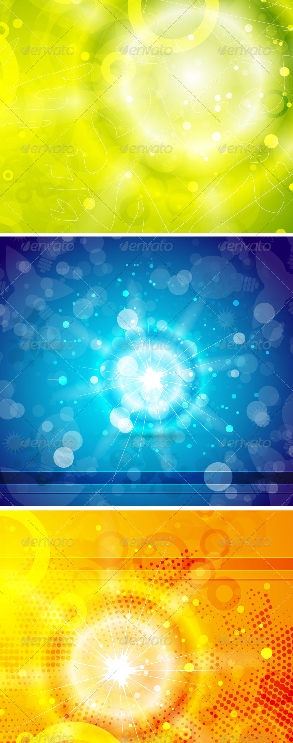 Shiny Sun Vector Backgrounds - Backgrounds Decorative