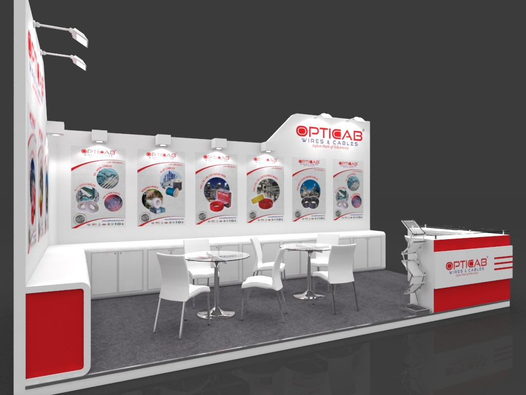 Exhibition Booth 3D Model - 6x3 mtr by piyushp78 | 3DOcean