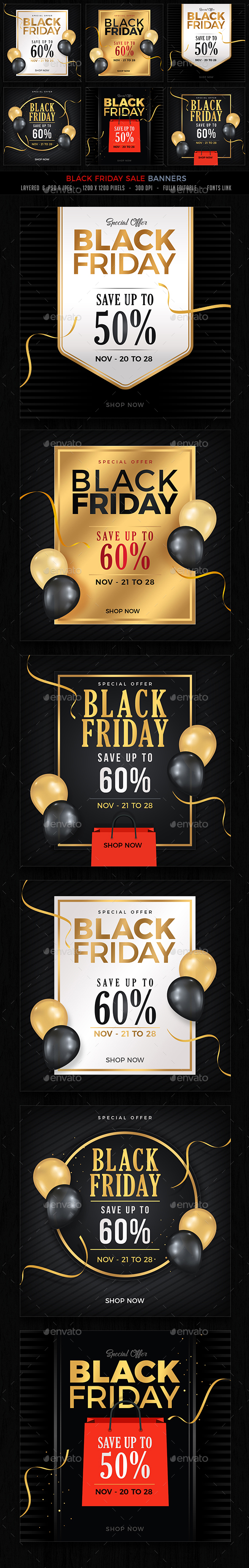 Black Friday Sale Banners By Creativeartx Graphicriver