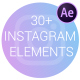 Instagram Elements | liquid Glass Cards - VideoHive Item for Sale