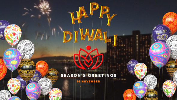 Happy Diwali Balloons Reveal