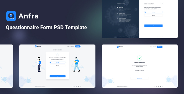 Anfra - Questionnaire Form PSD Template