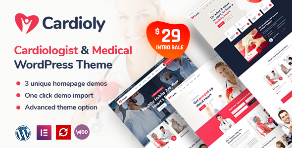 Cardioly – Cardiologist and Medical WordPress theme