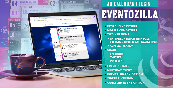 EventoZilla - Event Calendar jQuery Plugin