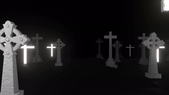 Halloween Cross Neon 01 4k 